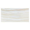 Creamy Onyx slab with horizontal veining in White Onyx Bianco-Vanilla polished marble