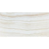 Creamy horizontally-banded White Onyx Bianco-Vanilla Vein-Cut 12X24 Marble Polished