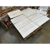 Stacked White Onyx Bianco-Vanilla Vein-Cut 18X18 Polished Marble Tiles展示