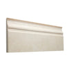 White Pearl/Botticino Baseboard Molding in polished and honed finish, white wooden design