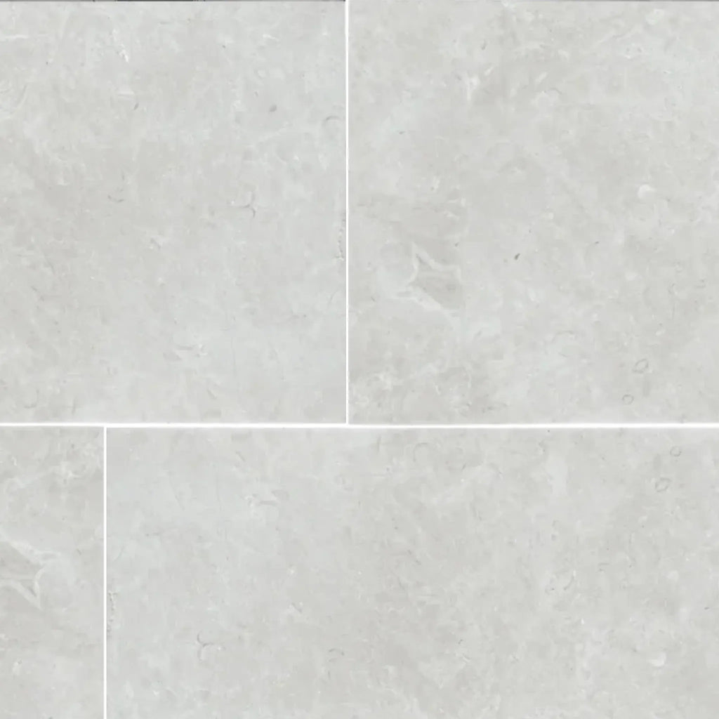 Gray marble tile pattern from White Pearl/Botticino Beige Marble 12X24 collection