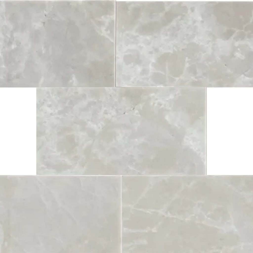 Light gray marble tiles from White Pearl/Botticino Beige Marble 3X6 polished or honed