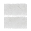 Two textured white stone tiles from the White Pearl/Botticino Beige Marble collection