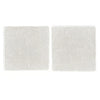 Two square white marble tiles from White Pearl/Botticino Beige Marble 4X4 Tumbled