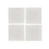 Four square white tiles of White Pearl/Botticino Beige Marble 4X4 Tumbled