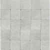 Square gray tile pattern in White Pearl/Botticino Beige Marble 6X6 Tumbled