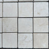 Square travertine mosaic tiles in White Pearl Botticino Beige Marble Mosaic 2X2 Tumbled